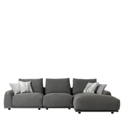 Divano Paloma con chaise longue grigio antracite