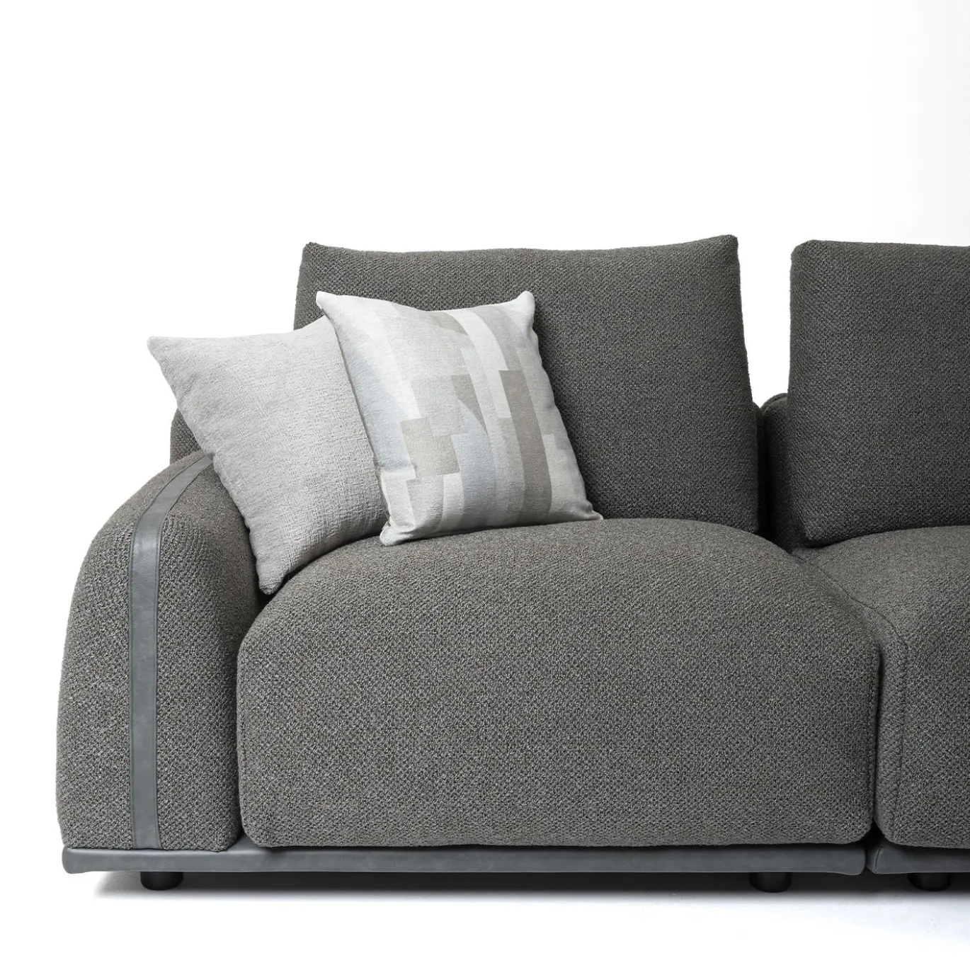 Divano Paloma con chaise longue grigio antracite