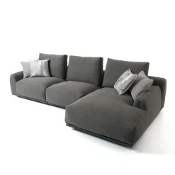 Divano Paloma con chaise longue grigio antracite