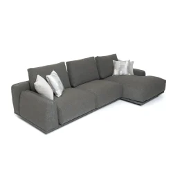 Divano Paloma con chaise longue grigio antracite
