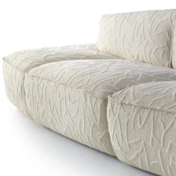 Divano Pavé a tre moduli in tessuto bianco di Marc Sadler #2
