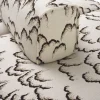 Divano Pavé a tre moduli in tessuto bianco e marrone di Marc Sadler