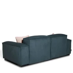 Divano Placido in Tessuto Blu Verde Petrolio