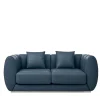 Divano 2 Posti Soffio in Pelle Blu