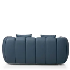 Divano 2 Posti Soffio in Pelle Blu