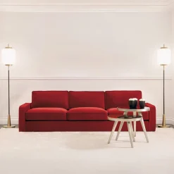 Divano Romeo in Velluto Rosso