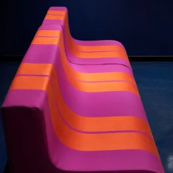 Divano Sofo viola e rosso