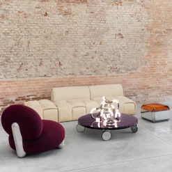 Divano Soft Sherpa Glam Grigio Perla