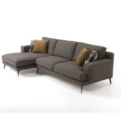 Divano Space con chaise longue grigio scuro