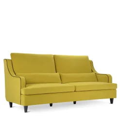Divano St147 giallo con braccioli curvi
