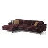 Divano Tesla con chaise longue bordeaux