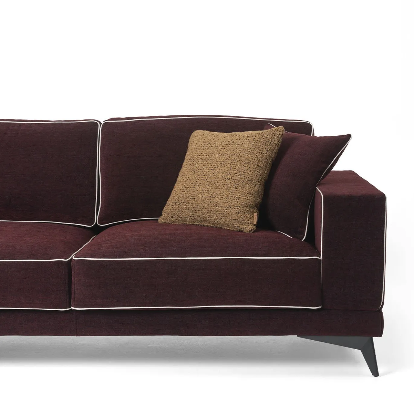 Divano Tesla con chaise longue bordeaux