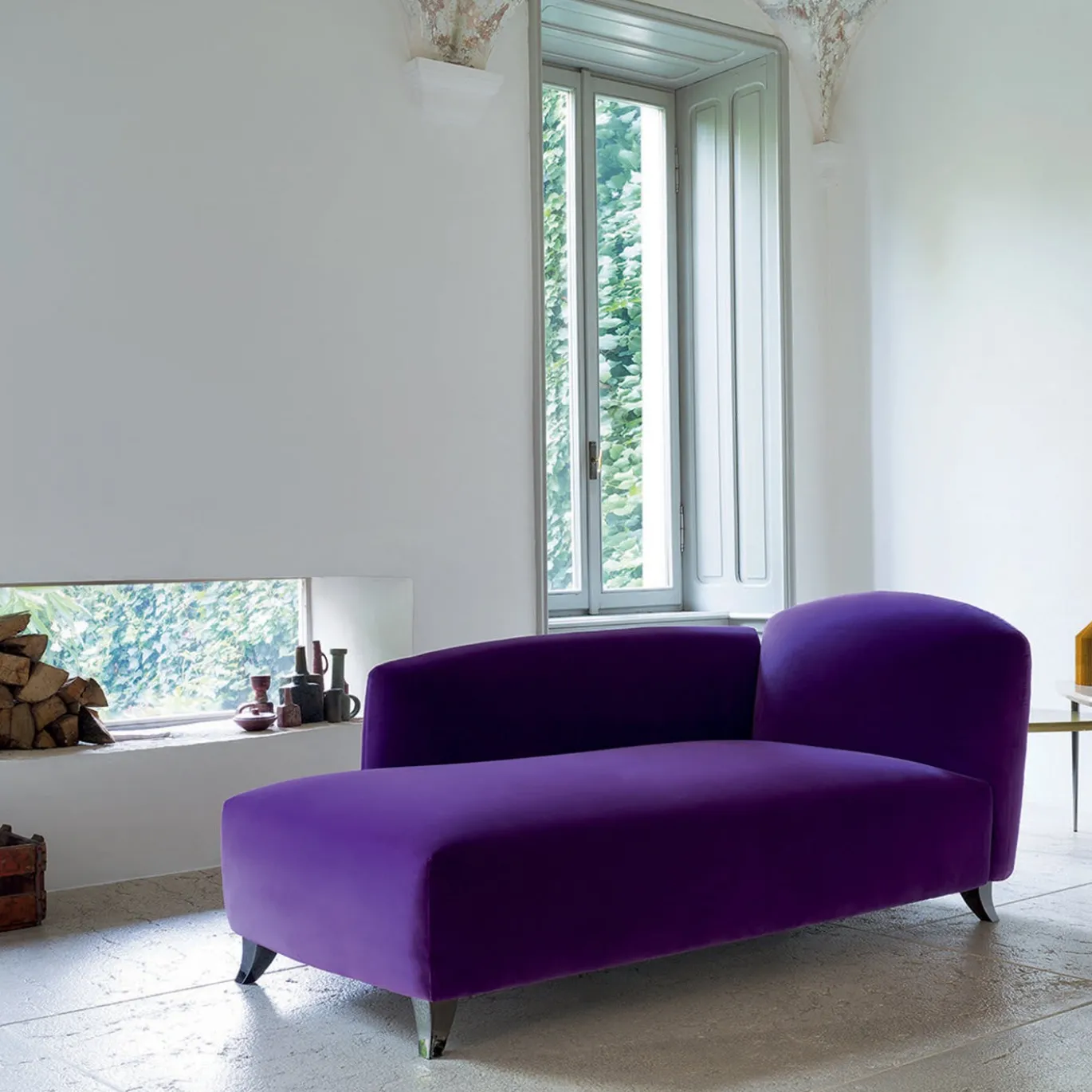 Divano Tokyo Chaise Longue in velluto