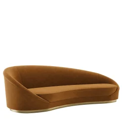 Divano Wavy in Pelle Marrone di Pino Vismara