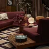 Divano Wild Back Curved Red Wine di Lorenza Bozzoli
