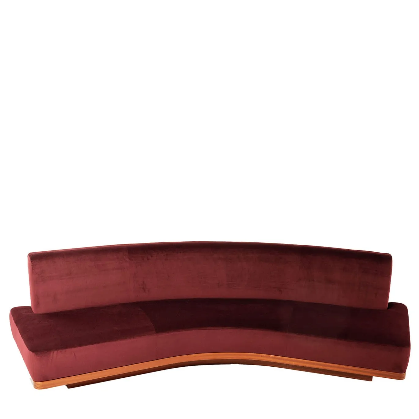 Divano Wild Back Curved Red Wine di Lorenza Bozzoli