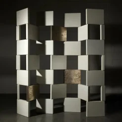 Divisorio per ambienti Bianco Gaber con Accenti Metallici