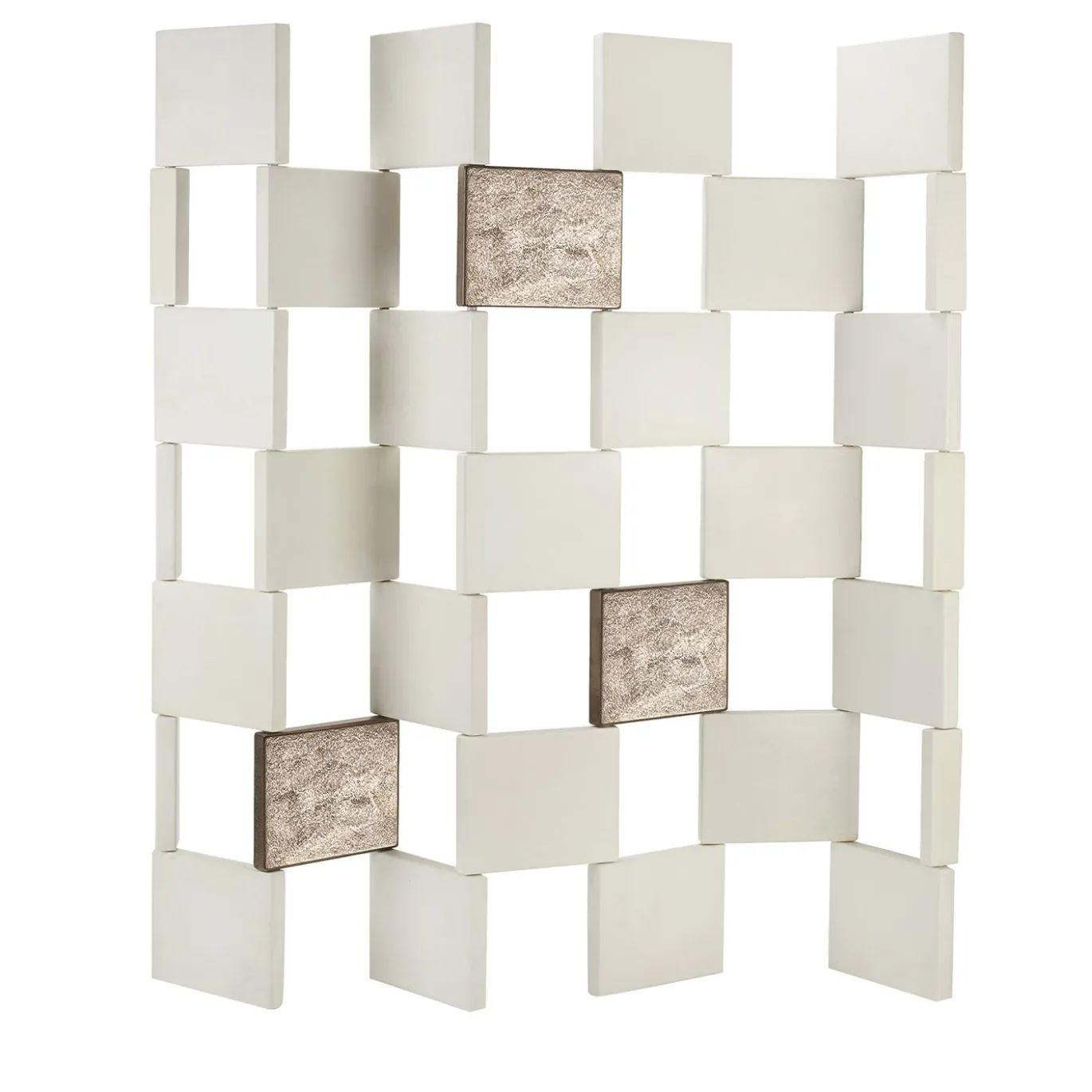 Divisorio per ambienti Bianco Gaber con Accenti Metallici