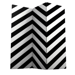 Divisorio per la stanza Simbolo a strisce bianche e nere a zig zag
