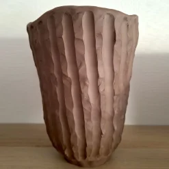 Djerba Vaso in Ceramica Marrone
