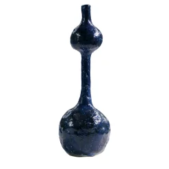 Due Palle Vaso a bocciolo blu