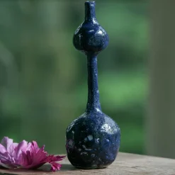 Due Palle Vaso a bocciolo blu