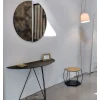 Eclisse Specchio Grande Tondo Decorato Con Resina Spatolata Color Bronzo