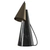 ED038 Lampada da tavolo in pietra nera e bronzo