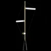 Ed047 Lampada da terra in ottone con base nera