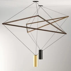 Ed037 Lampadario in ottone