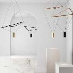 Ed037 Lampadario in ottone