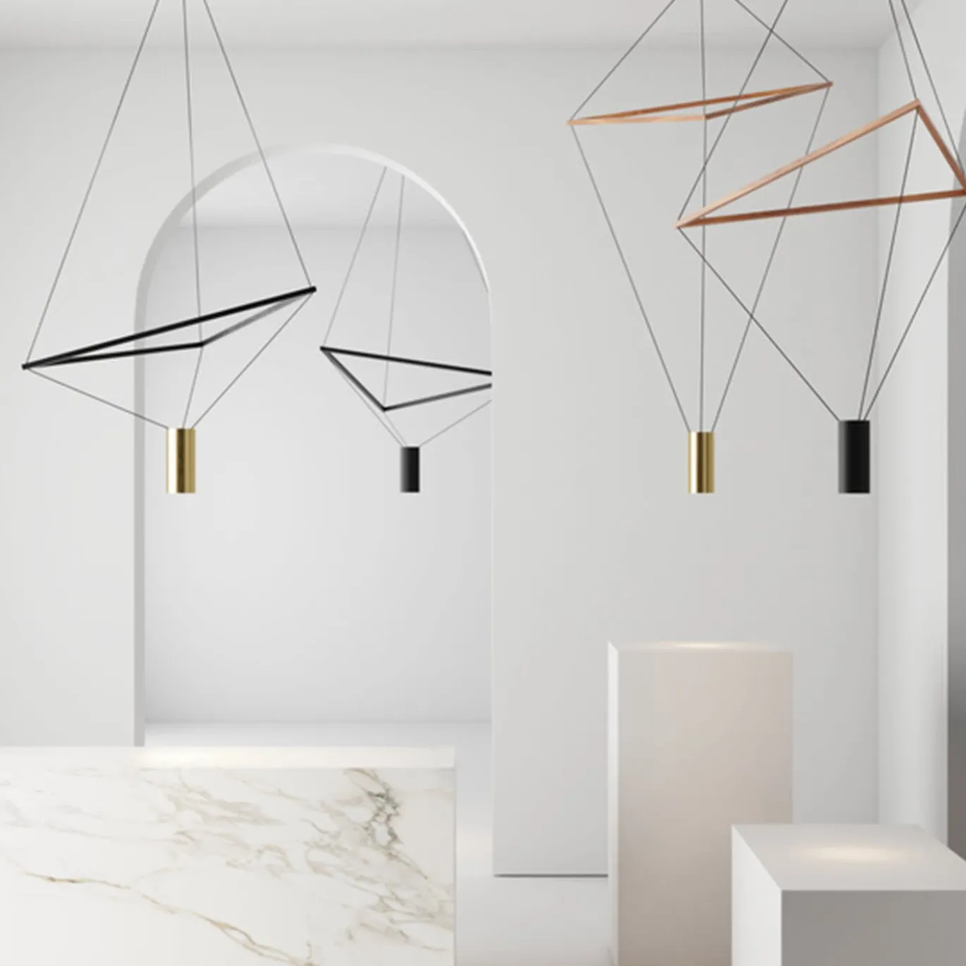 Ed037 Lampadario in ottone