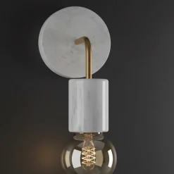 Elegante applique bianca di Carrara