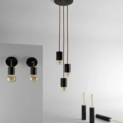 Elegante applique Marquina nera