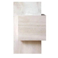 Ella Beige Tavolino laterale in Travertino