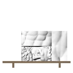 Ercole e Afrodite Credenza modulare bianca a 4 pezzi di Driade Lab
