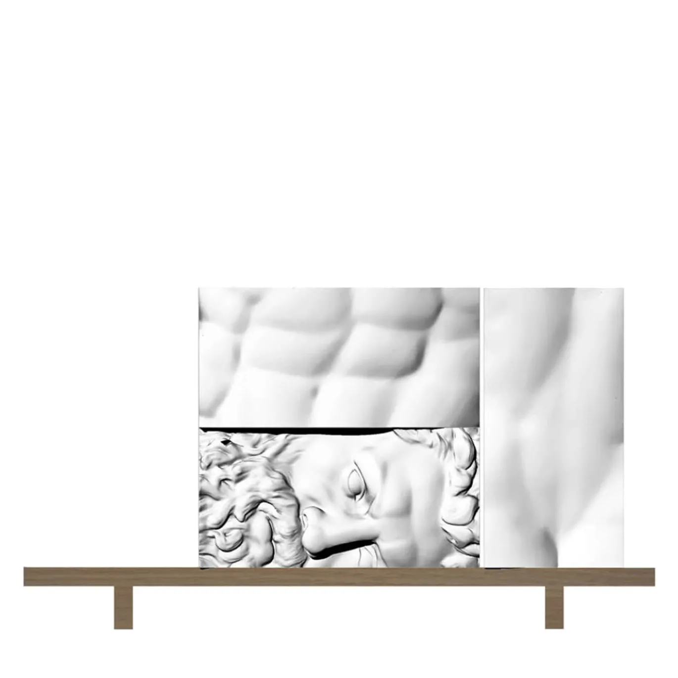 Ercole e Afrodite Credenza modulare bianca a 4 pezzi di Driade Lab