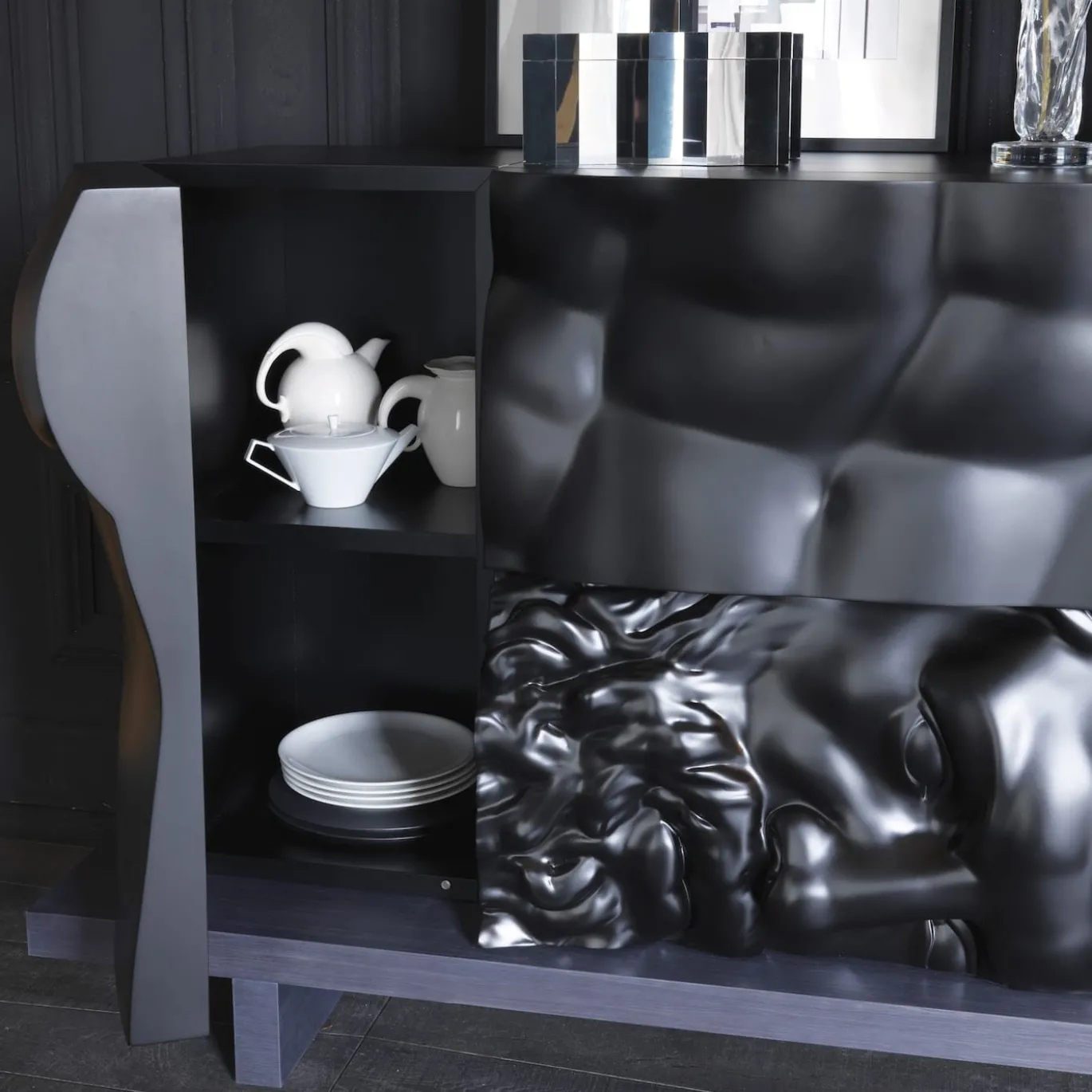 Ercole e Afrodite - Credenza nera componibile a 5 pezzi - di Driade Lab