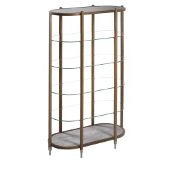 Etagère Cipolla a 6 ripiani in iroko scuro