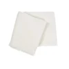 Farnese Crema 100% Cashmere Singolo Plaid con frange corte
