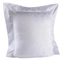 Federa quadrata Waldorf Jacquard a fantasia bianca