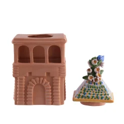 Felicissima Porta Nuova Portacandela in terracotta
