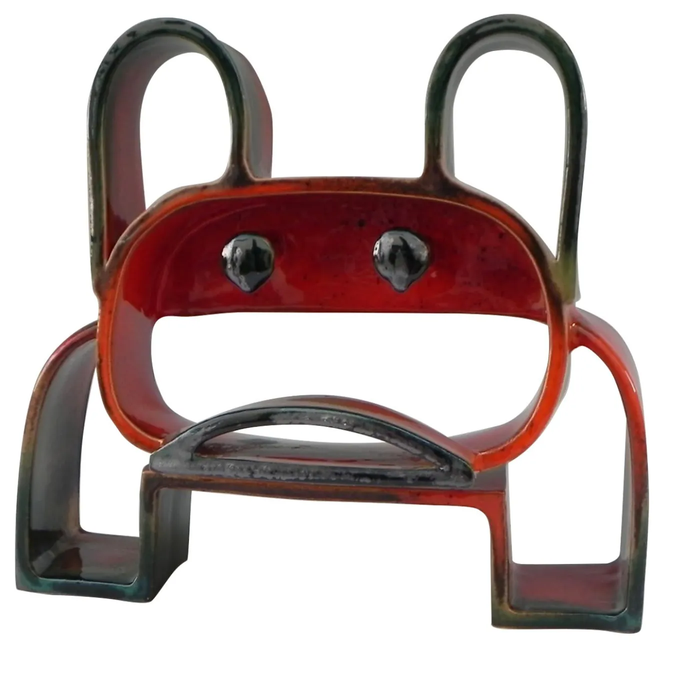 Figurina Bulldog in Ceramica Arancione di Bruno Munari