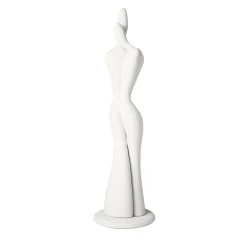 Figurina Coppia di Innamorati in Ceramica Bianca