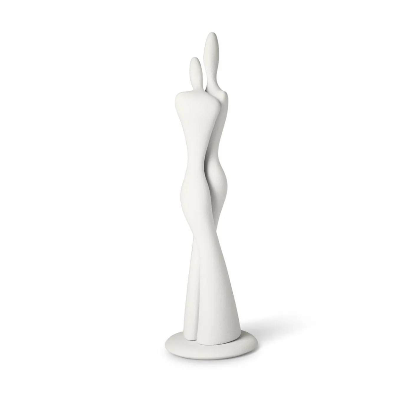 Figurina Coppia di Innamorati in Ceramica Bianca