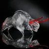 Figurina di toro in vetro grande