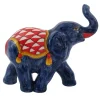 Figurina Elefante in Ceramica Blu