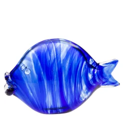 Figurina Pesce Grande in Vetro di Murano Blu