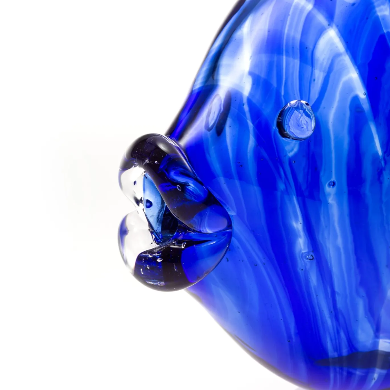 Figurina Pesce Grande in Vetro di Murano Blu