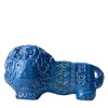 Figurina Rimini Blu Leone in Ceramica Blu di Aldo Londi